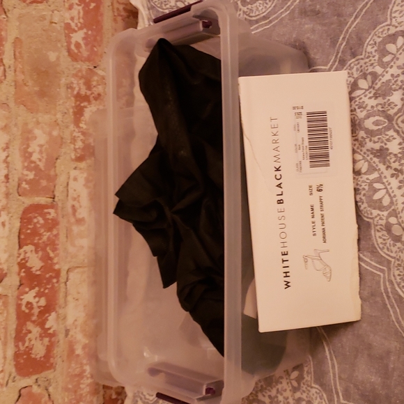 WHBM New Strappy black patent heels in Black size 6.5 - Picture 6 of 7